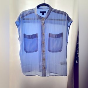 Banana Republic Baby Blue Blouse tags attached New